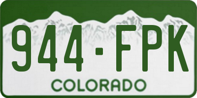 CO license plate 944FPK