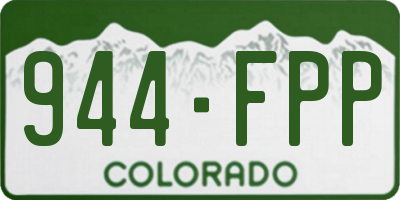 CO license plate 944FPP