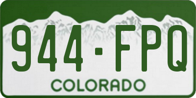 CO license plate 944FPQ