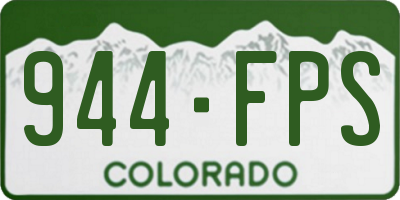 CO license plate 944FPS