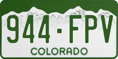 CO license plate 944FPV