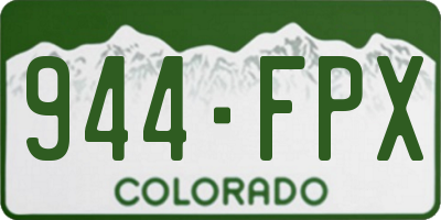 CO license plate 944FPX