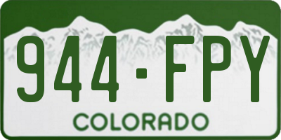 CO license plate 944FPY