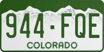 CO license plate 944FQE
