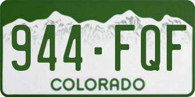 CO license plate 944FQF