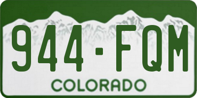 CO license plate 944FQM