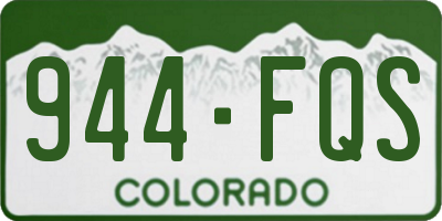 CO license plate 944FQS