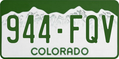 CO license plate 944FQV