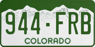 CO license plate 944FRB