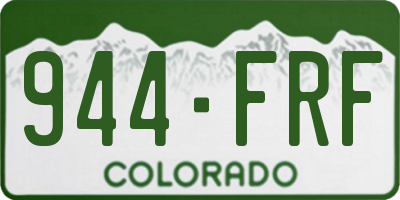 CO license plate 944FRF