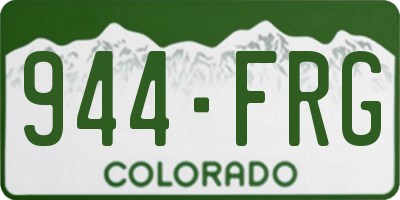 CO license plate 944FRG