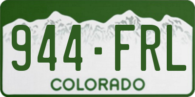 CO license plate 944FRL