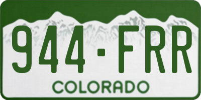 CO license plate 944FRR