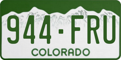 CO license plate 944FRU