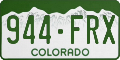 CO license plate 944FRX