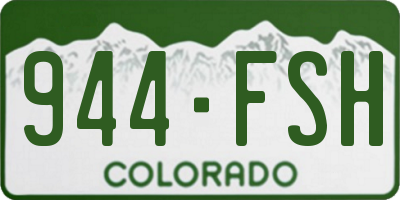 CO license plate 944FSH