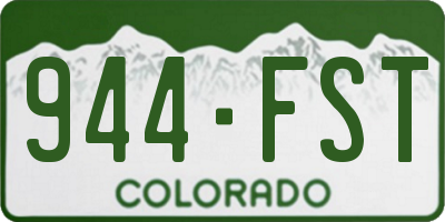 CO license plate 944FST