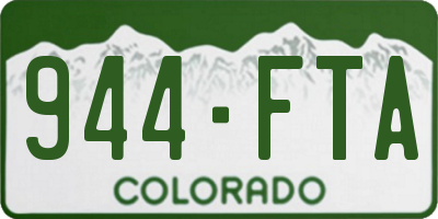 CO license plate 944FTA