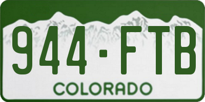 CO license plate 944FTB