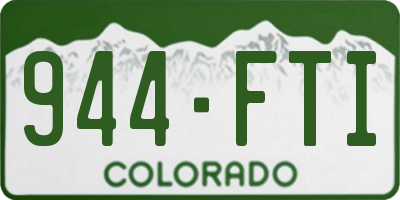 CO license plate 944FTI