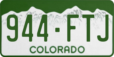 CO license plate 944FTJ