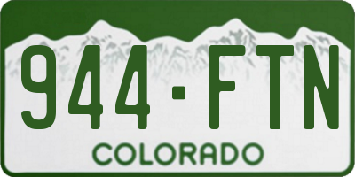 CO license plate 944FTN