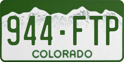 CO license plate 944FTP