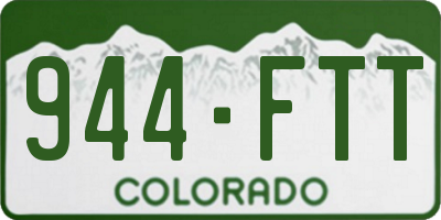 CO license plate 944FTT
