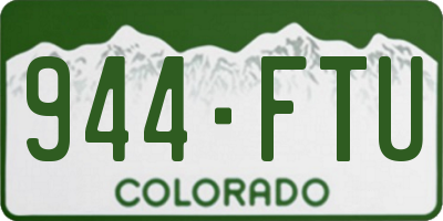 CO license plate 944FTU