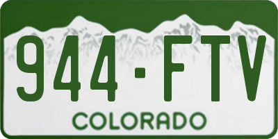 CO license plate 944FTV