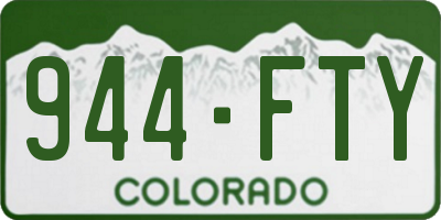 CO license plate 944FTY