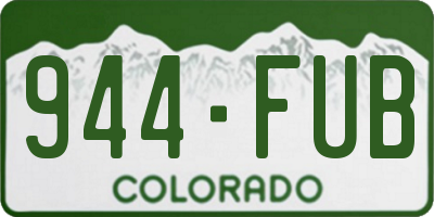 CO license plate 944FUB