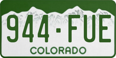 CO license plate 944FUE