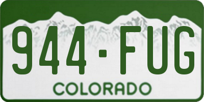 CO license plate 944FUG