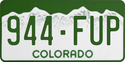 CO license plate 944FUP
