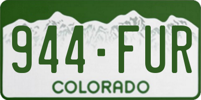 CO license plate 944FUR