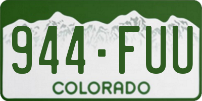 CO license plate 944FUU