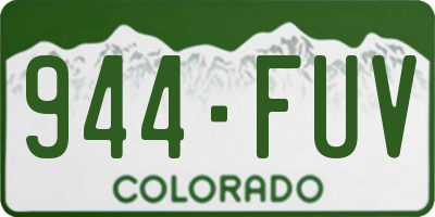 CO license plate 944FUV