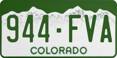 CO license plate 944FVA