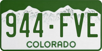CO license plate 944FVE