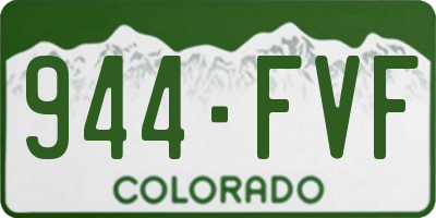 CO license plate 944FVF
