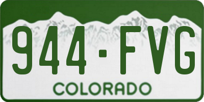 CO license plate 944FVG