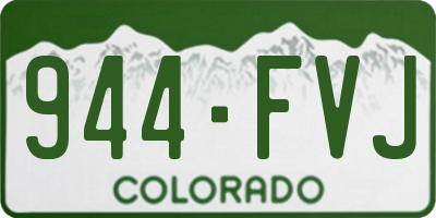 CO license plate 944FVJ