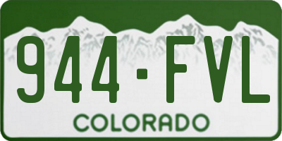 CO license plate 944FVL