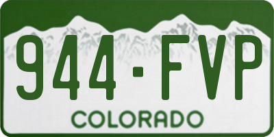 CO license plate 944FVP