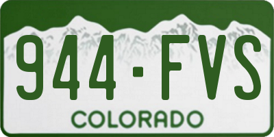 CO license plate 944FVS