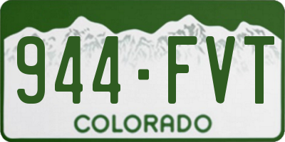 CO license plate 944FVT