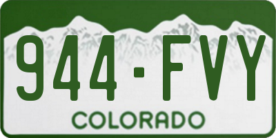 CO license plate 944FVY