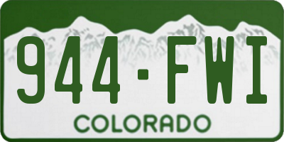 CO license plate 944FWI