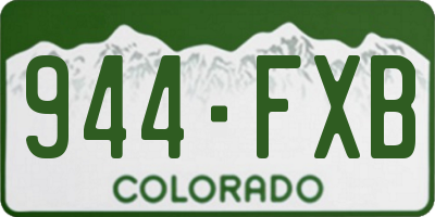 CO license plate 944FXB